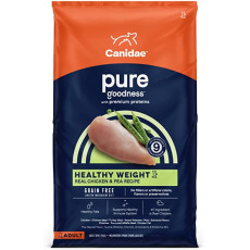 CANIDAE咖比 PURE 新鮮雞肉 豌豆無穀物體重控制配方狗糧 24 LB