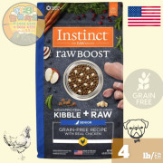 Instinct本能 raw BOOST 4 LB生肉 老犬 雞肉無穀物配方狗糧