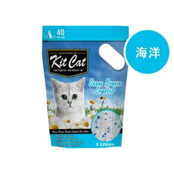 Kit Cat 高品質消臭 水晶貓砂 海洋5L