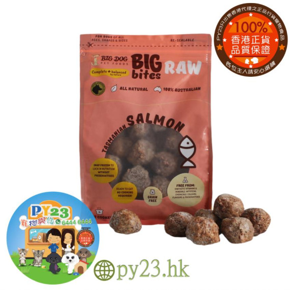 Big Dog BIG bites 生肉 三文魚 脫水配方狗糧490g