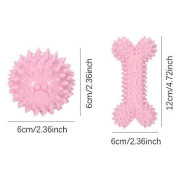 糖果色綿花繩子橡橡膠磨牙咬咬玩具