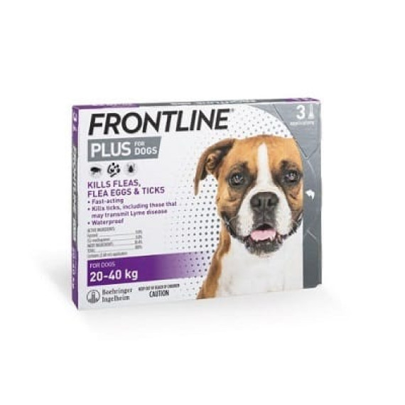 Frontline Plus 加強版 大型犬 殺蝨除牛蜱滴頸藥水3支裝(紫)