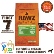 RAWZ 全犬  雞肉 火雞 雞肉配方脫水狗糧 20 LB