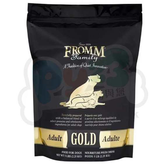 Fromm 金裝  雞 鴨 羊 魚 疏菜配方 成犬糧 5 LB(黑)