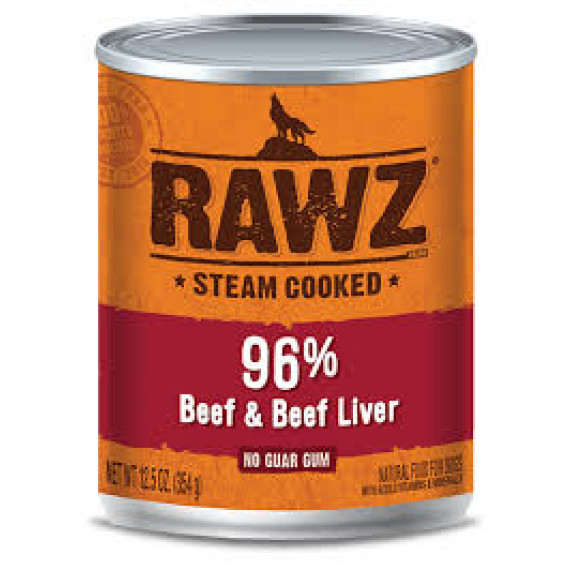 Rawz 96% 牛肉 牛肝 全犬罐頭  354g