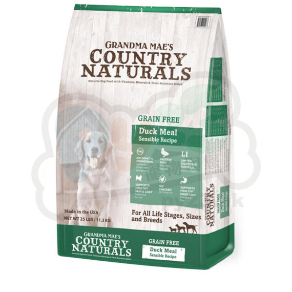 COUNTRY NATURALS 全犬 鴨肉 防敏 精簡無穀物配方狗糧4 LB