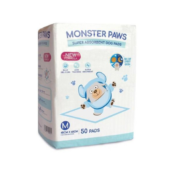 Monster Paws 吸濕啫喱特薄狗尿墊 50片 中碼 (60*45CM)