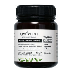 Kiwivital - 紐西蘭寵物橄欖葉草療 150克 強化免疫氣管．護心抗糖．擊退「菌癬蟲毒」感染 