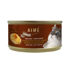  AIME KITCHEN 幼滑雞肉煮鮮蝦  (啡色) 75g