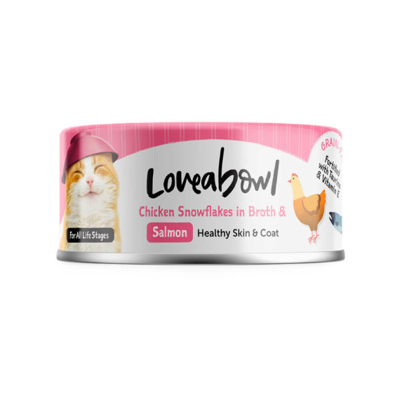 Loveabowl 亮毛嫩雞配三文魚貓罐頭 70g