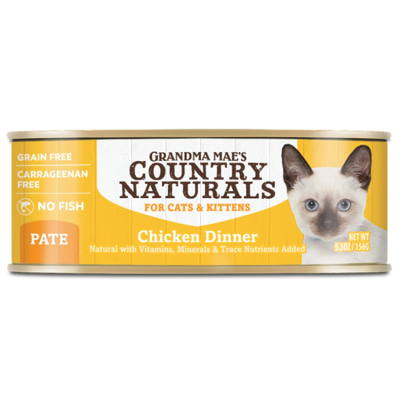 COUNTRY NATURALS 嫩雞肉泥配方貓罐頭 5.5oz(大)(主) Chicken Dinner