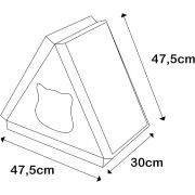 花紋金字塔三角拼接貓窩貓抓板貓玩具