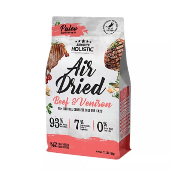 Absolute Holistic  Air Dried 風乾無穀物貓糧 牛肉+放牧鹿+綠貽貝500g