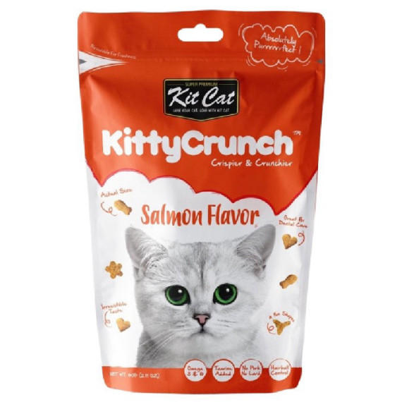 Kit Cat Kitty Crunch Taurine吐毛潔齒餅60g (三文魚)